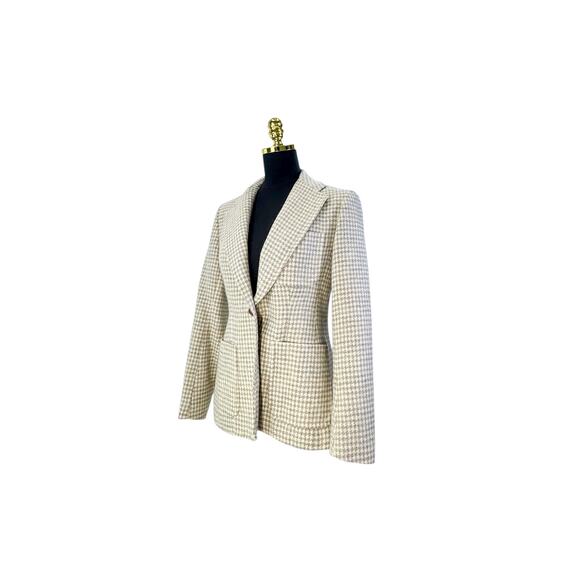 Evan Picone 100% Wool Houndstooth Blazer - Classic Style - Picture 4 of 10